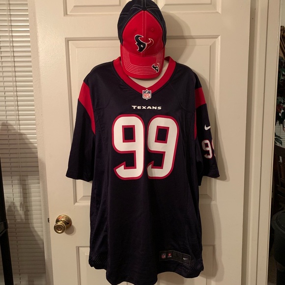 Houston Texans J J Watts Jersey/Hat L - Picture 1 of 6